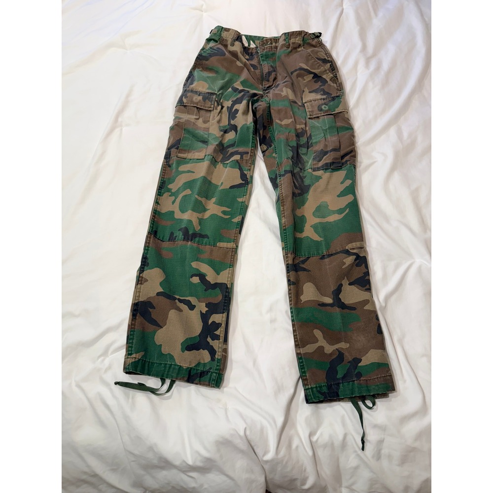 Genuine Gear Woodland Camo Cargo Pants Mens Small Regular BDU Military Tactical